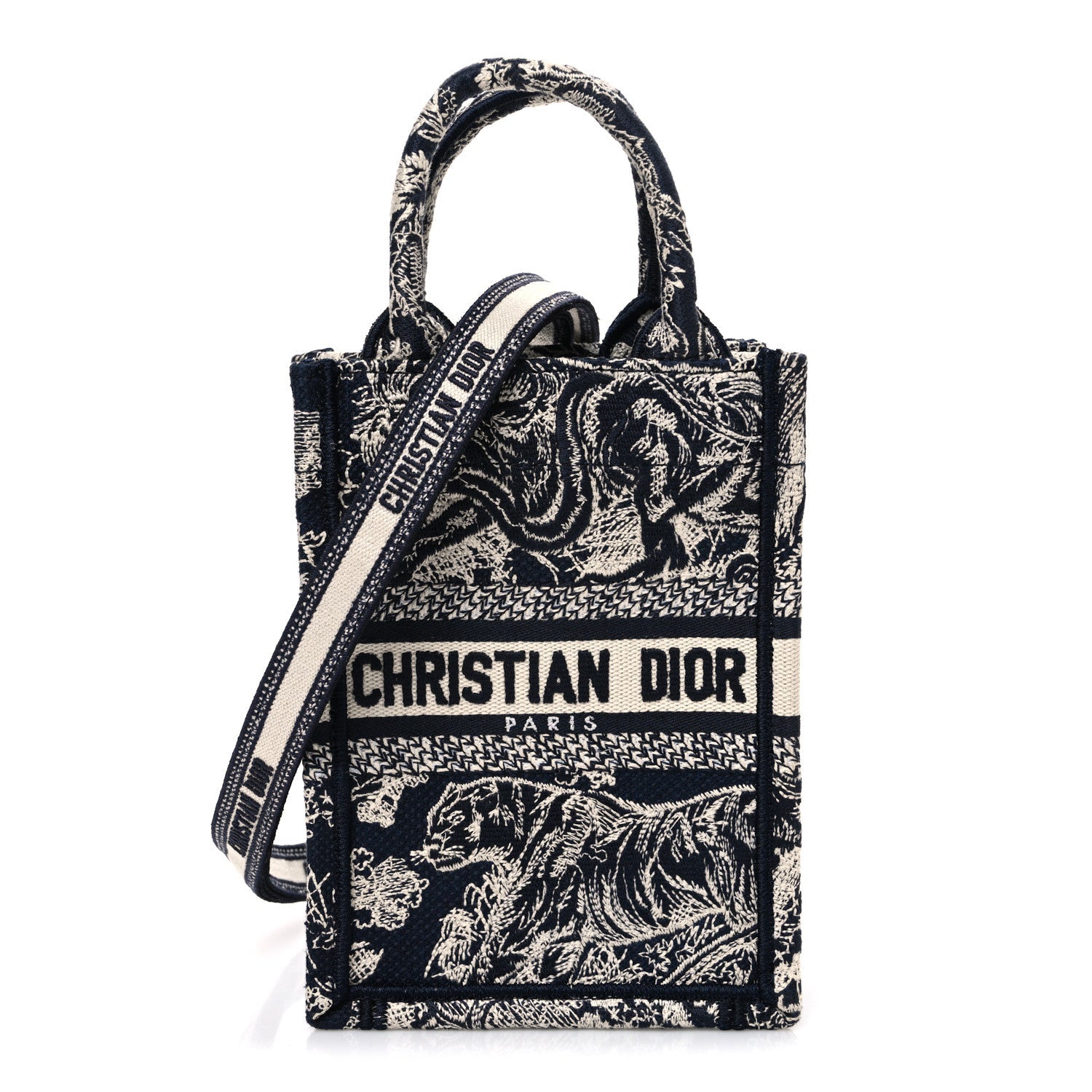 Oblique Mini Book Tote Phone Bag Blue
