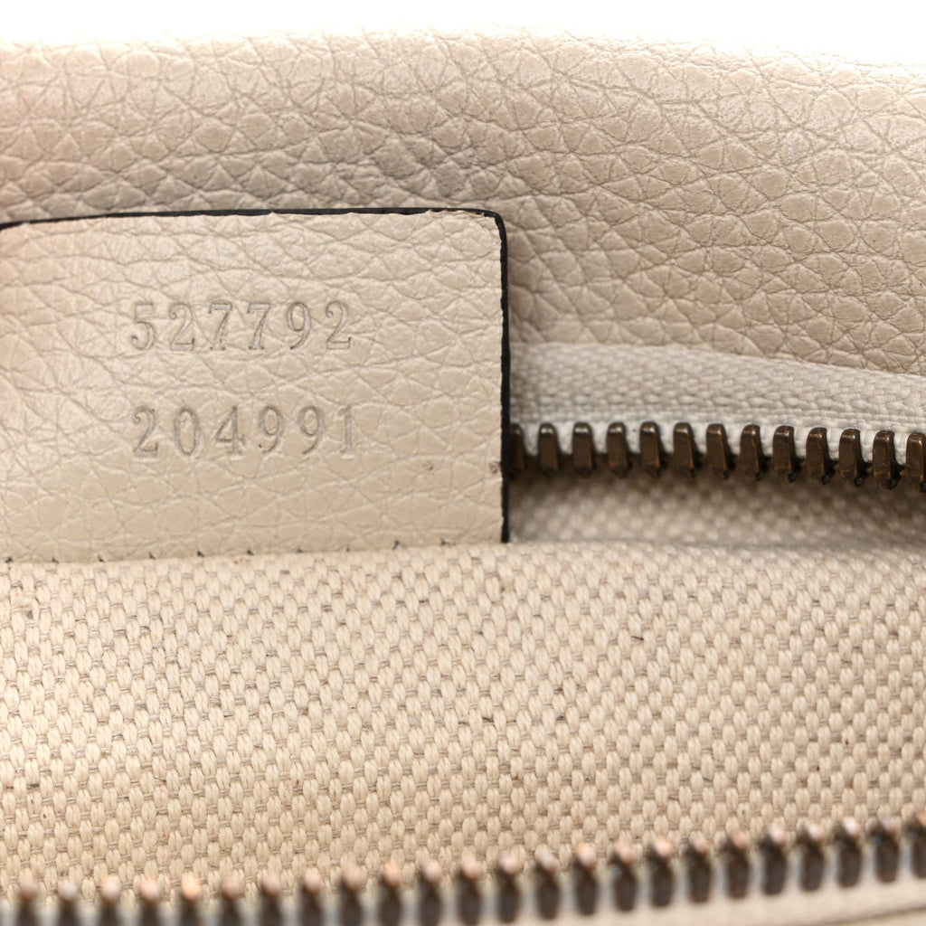 Grained Calfskin Small Logo Belt Bag White