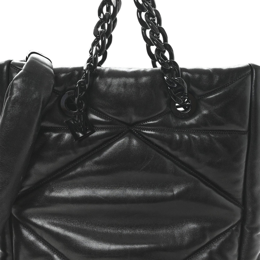 Nappa Cloud Quilted Travia Medium Tote Black