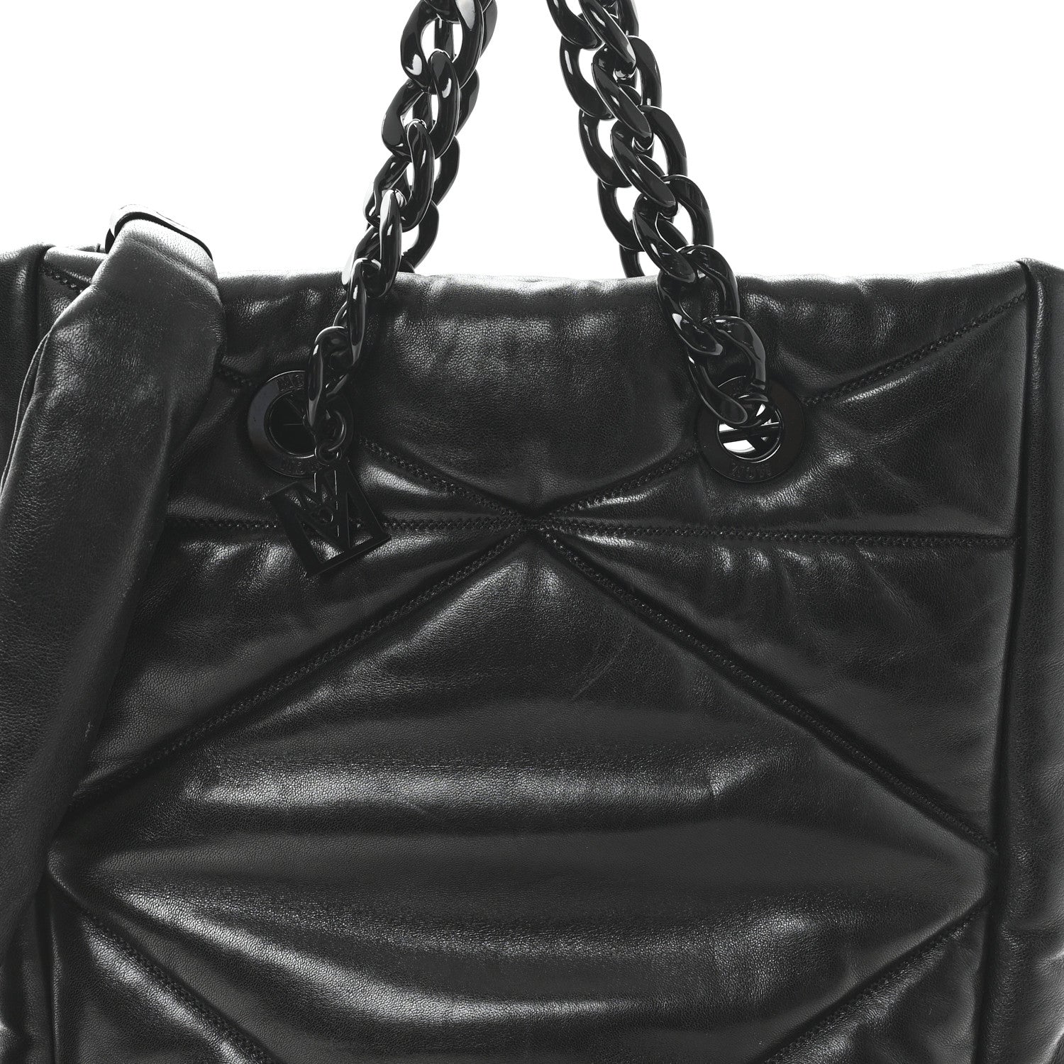Nappa Cloud Quilted Travia Medium Tote Black