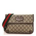 GG Supreme Monogram Neo Vintage Web Belt Bag Brown