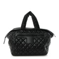 Nylon Quilted Medium Coco Cocoon Tote Black
