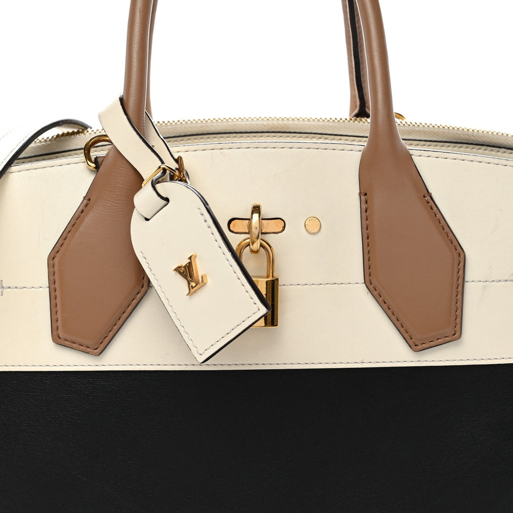 Taurillon City Steamer MM Creme Beige Black