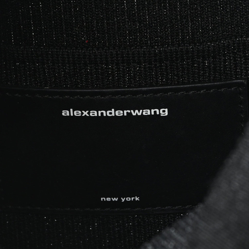 Ribbed Knit Small Ryan Bag Black