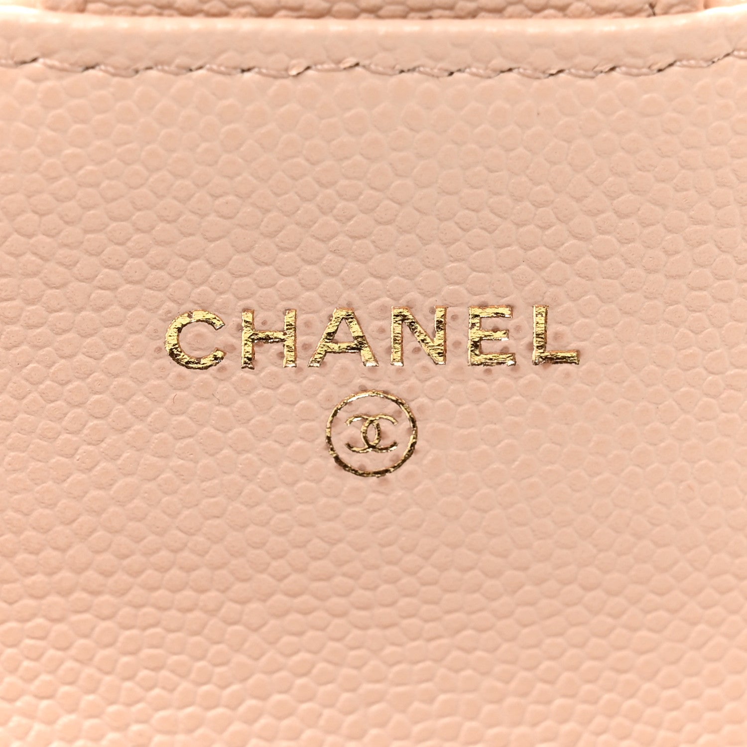 Caviar Quilted Mini Clutch With Chain Light Beige