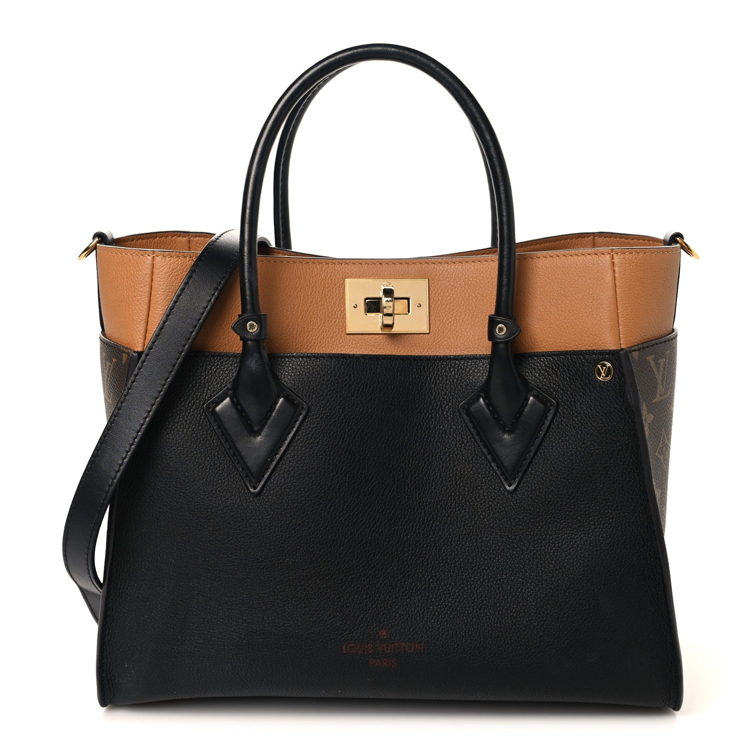Calfskin Monogram On My Side MM Black