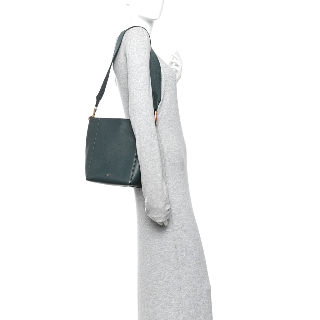 Soft Grained Calfskin Small Sangle Bucket Bag Amazone