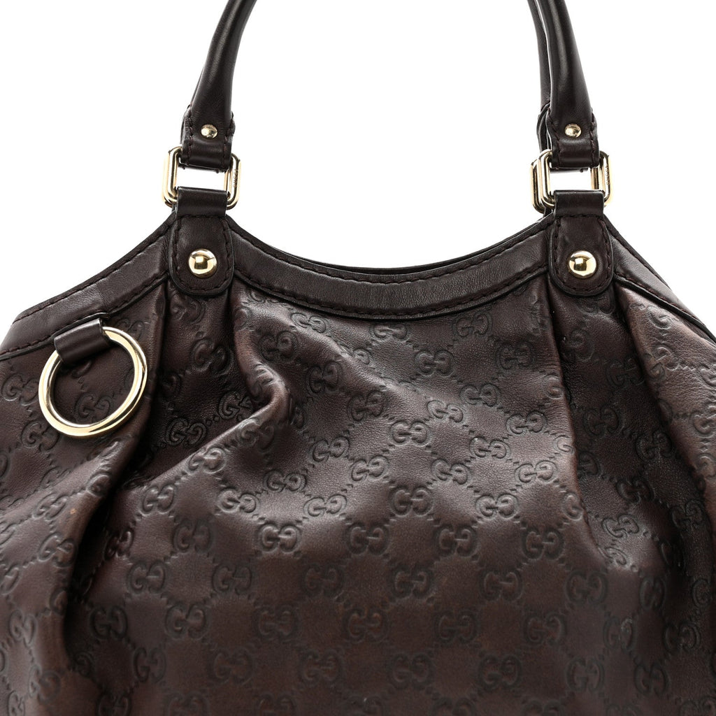 Guccissima Medium Sukey Tote Chocolate