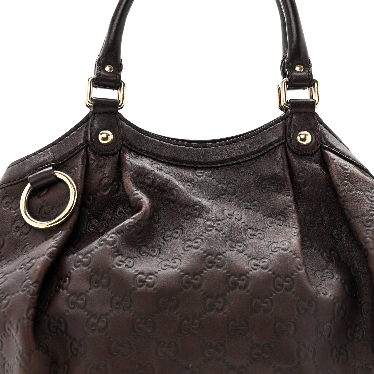Guccissima Medium Sukey Tote Chocolate