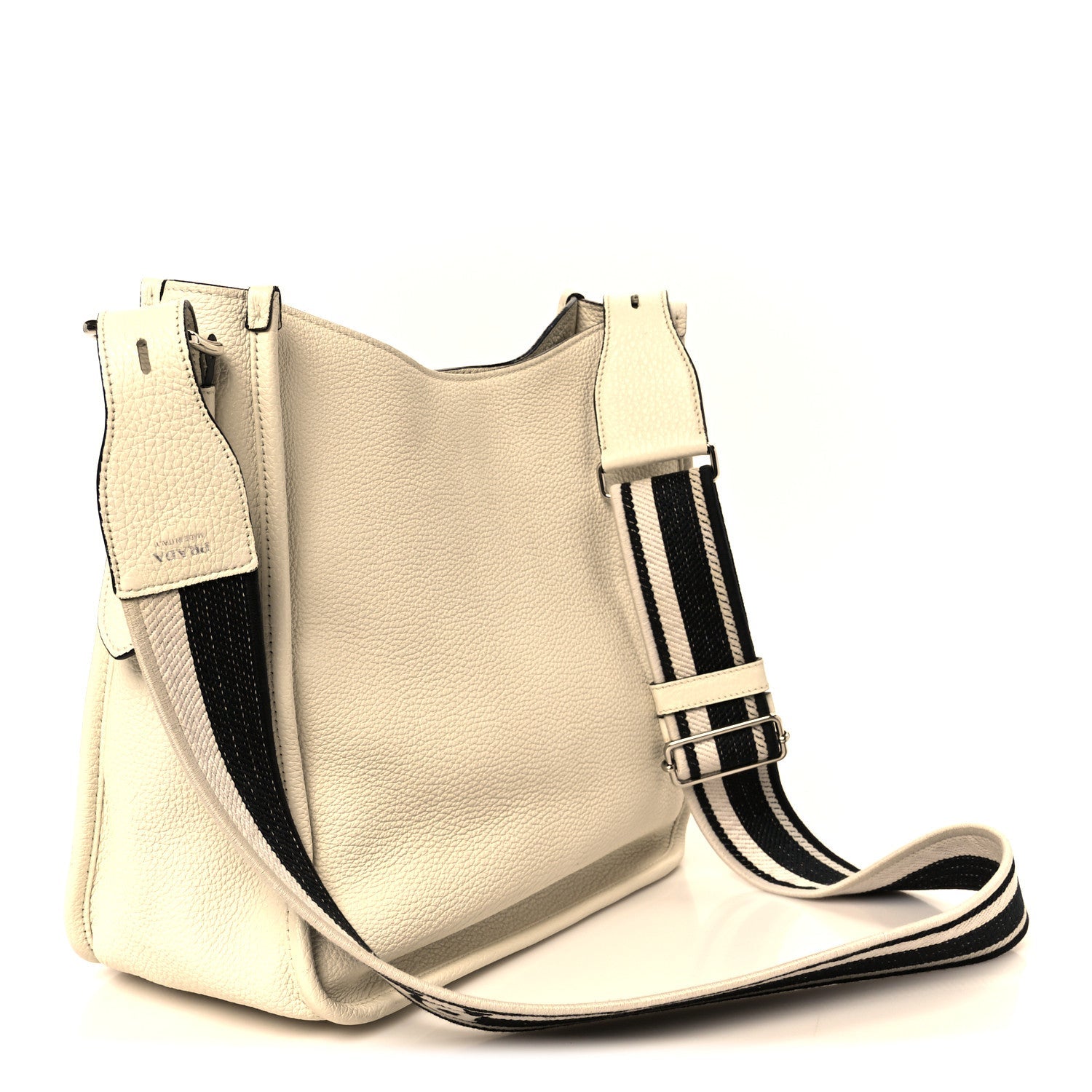 Vitello Daino Soft Hobo Messenger Bag White