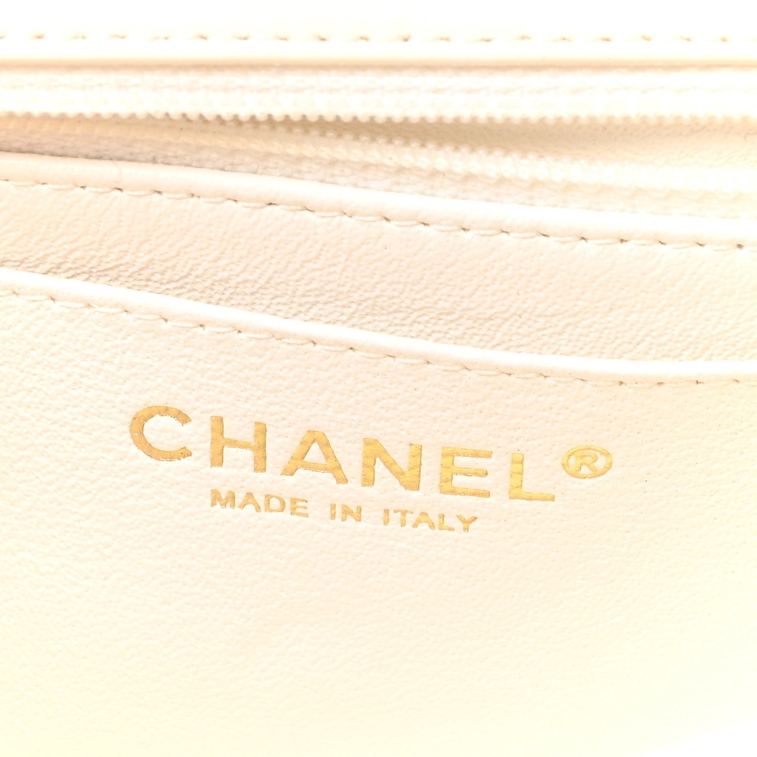 Lambskin Quilted Mini Rectangular Flap White