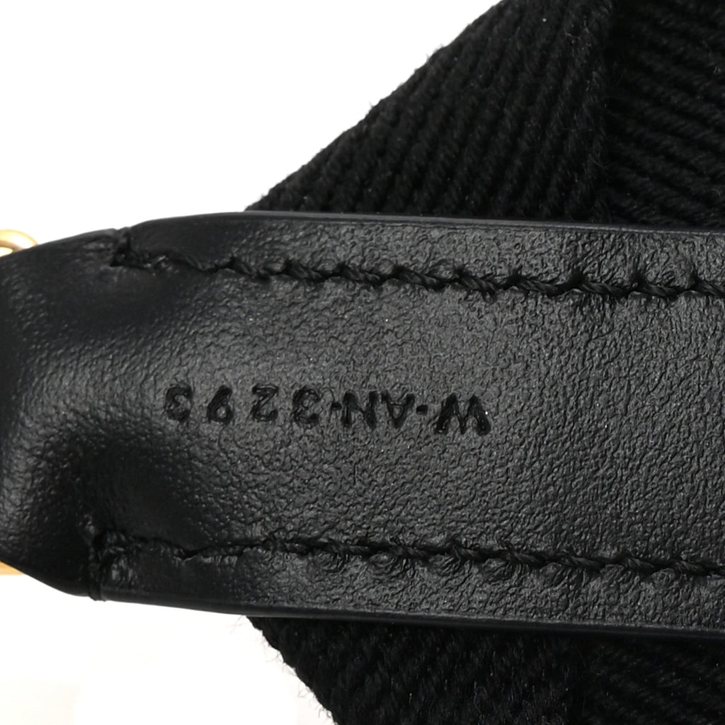 Jacquard Wool Logo Short Strap Black Beige