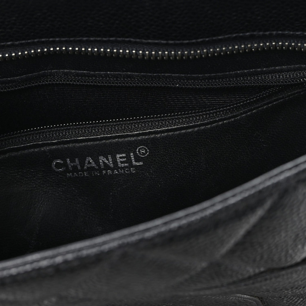 Caviar Quilted Medallion Tote Black