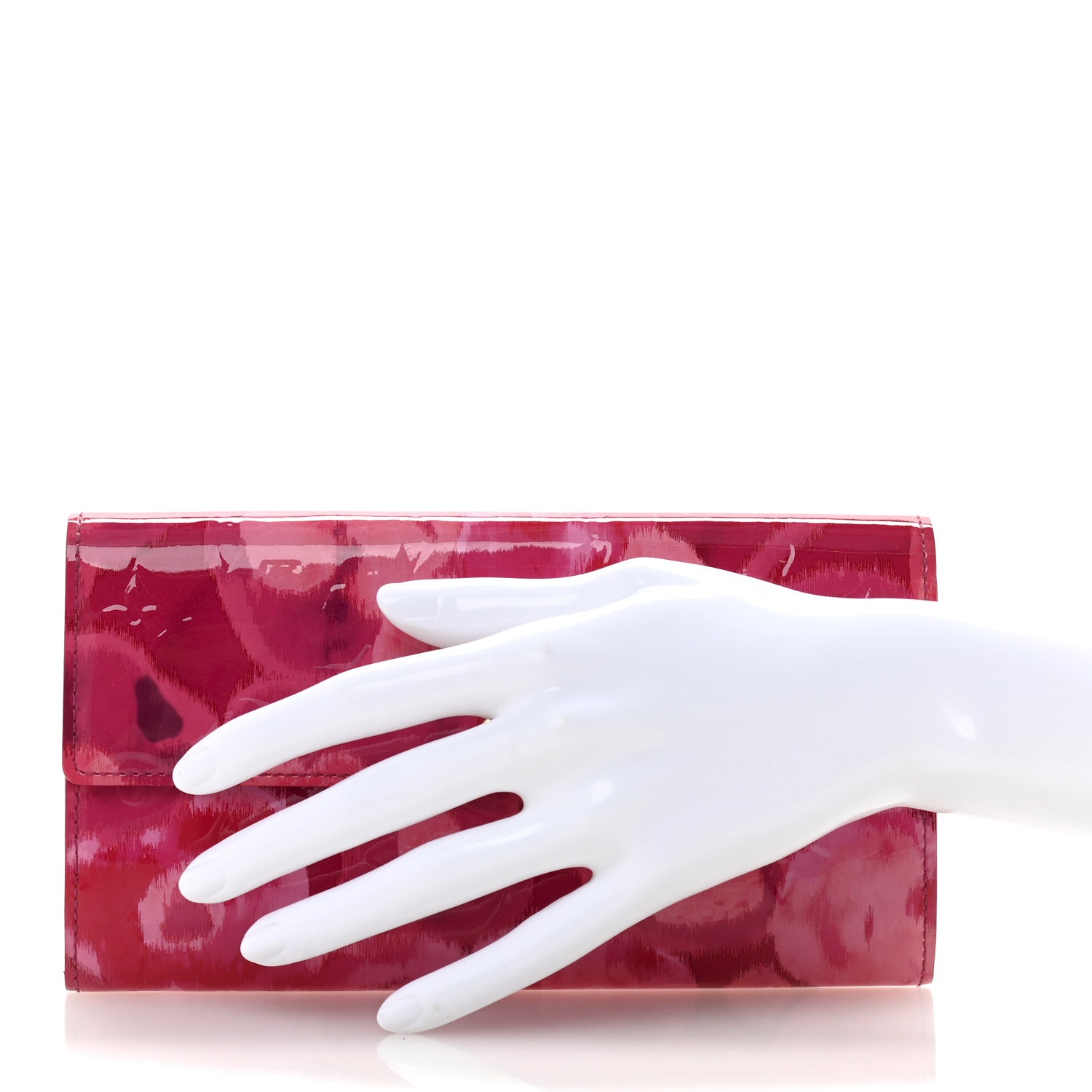 Vernis Ikat Sarah Wallet Rose Velours