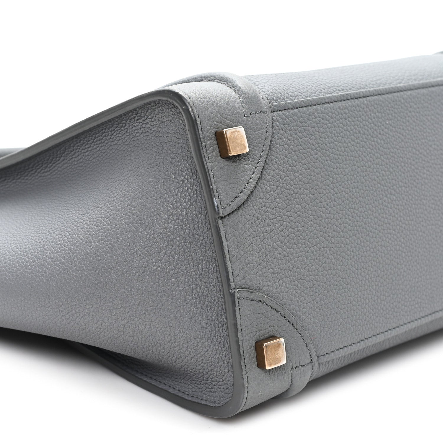 Baby Drummed Calfskin Micro Luggage Kohl