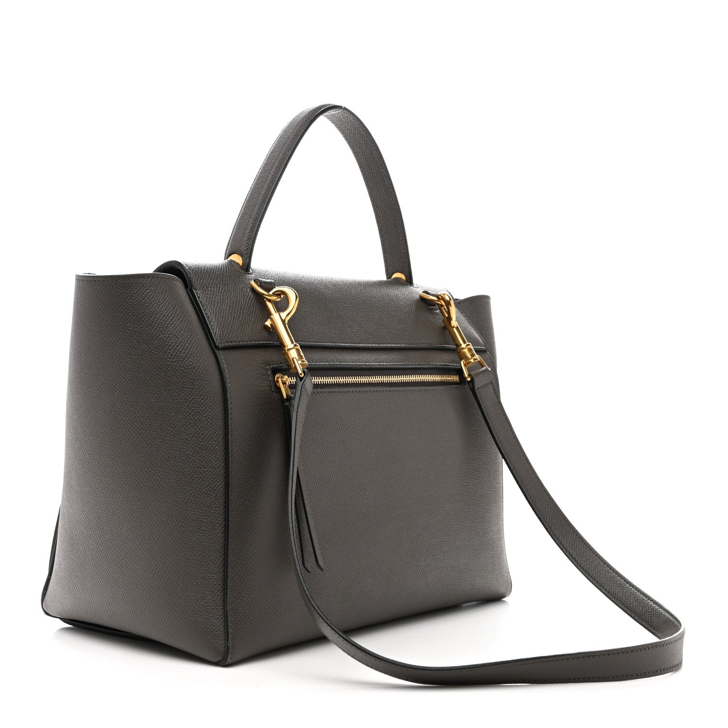 Grained Calfskin Mini Belt Bag Grey