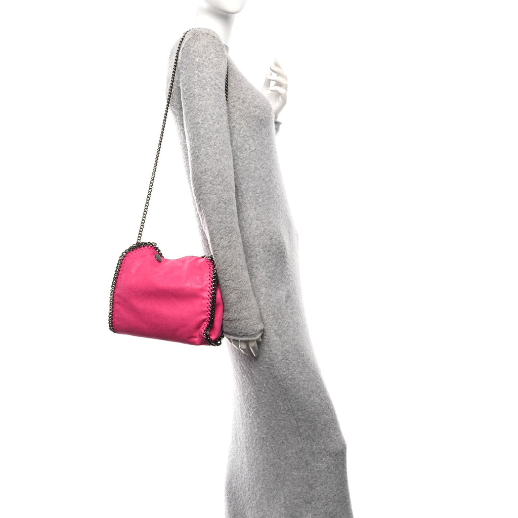 Shaggy Deer Mini Falabella Tote Hot Pink