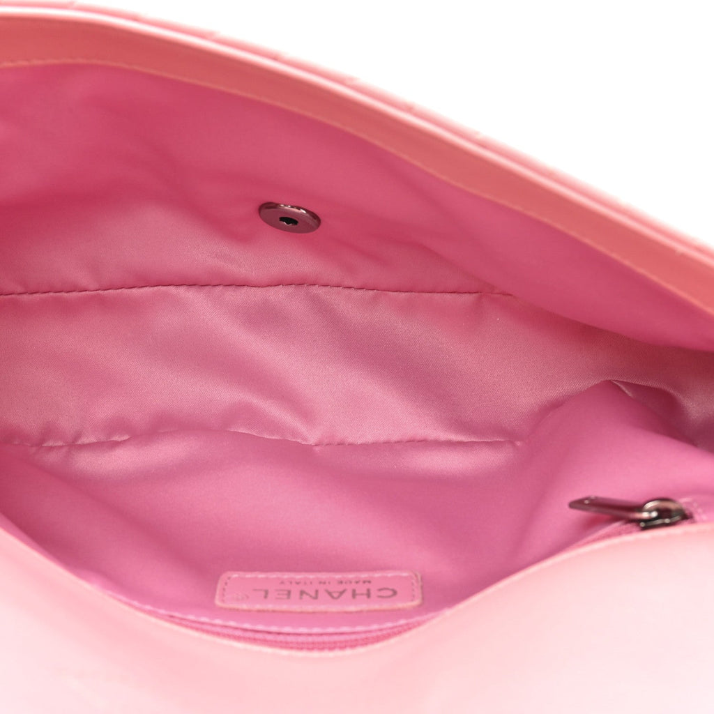 Lambskin Quilted Medium CC Crossing Flap Pink