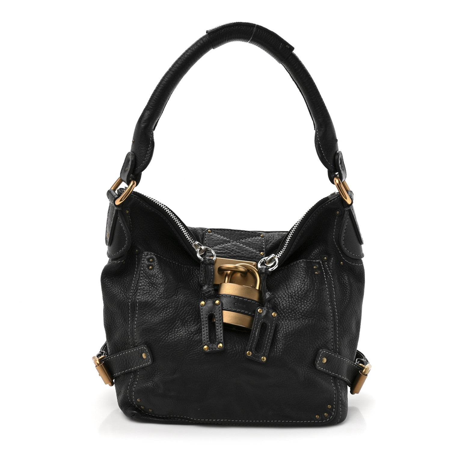 Calfskin Paddington Hobo Black