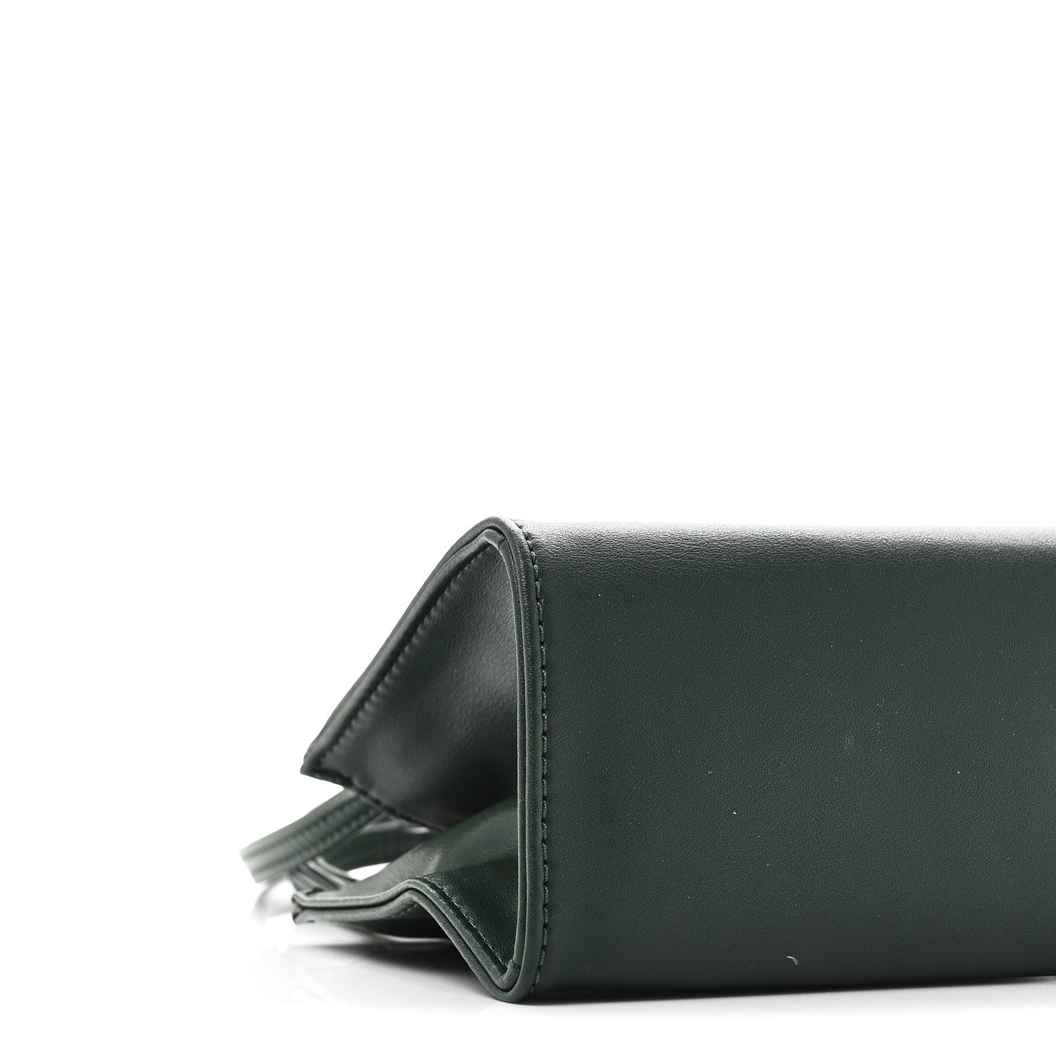 Vegan Leather Small Shopping Bag Dark Olive