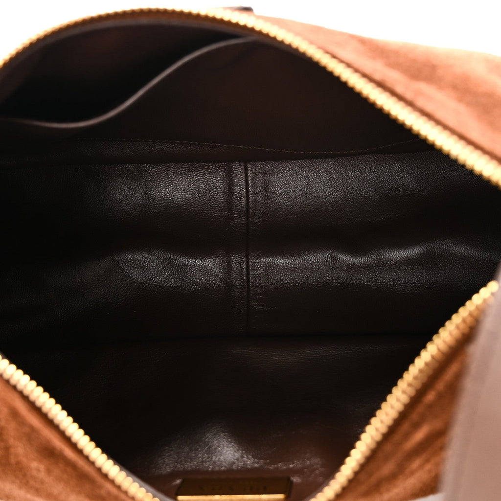 Scamosciato Suede Medium Aimee Shoulder Bag Cacao