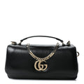 Lambskin Mini GG Milano Top Handle Shoulder Bag Black