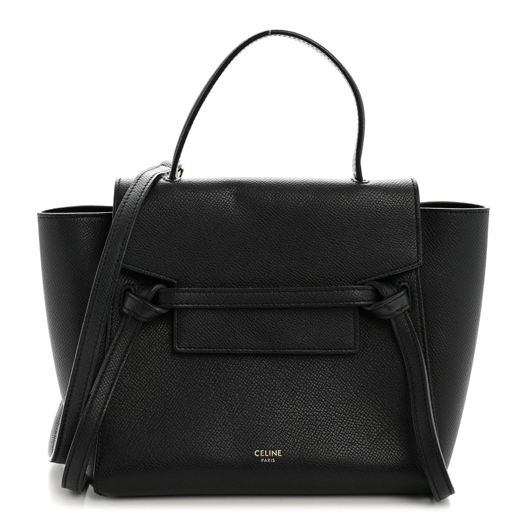 Grained Calfskin Nano Belt Bag Black