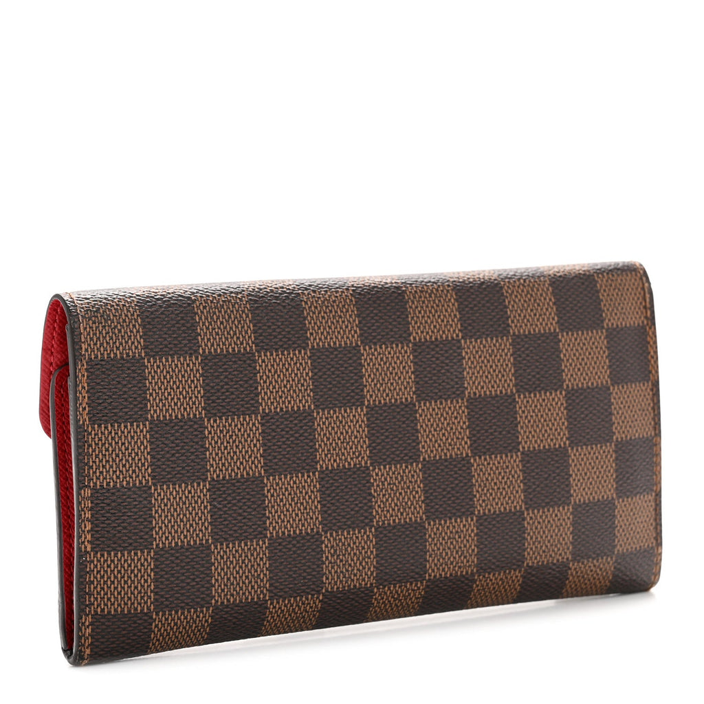Damier Ebene Josephine Wallet Red