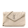 Lambskin Quilted Toy Loulou Puffer Monogram Chain Satchel Crema Soft