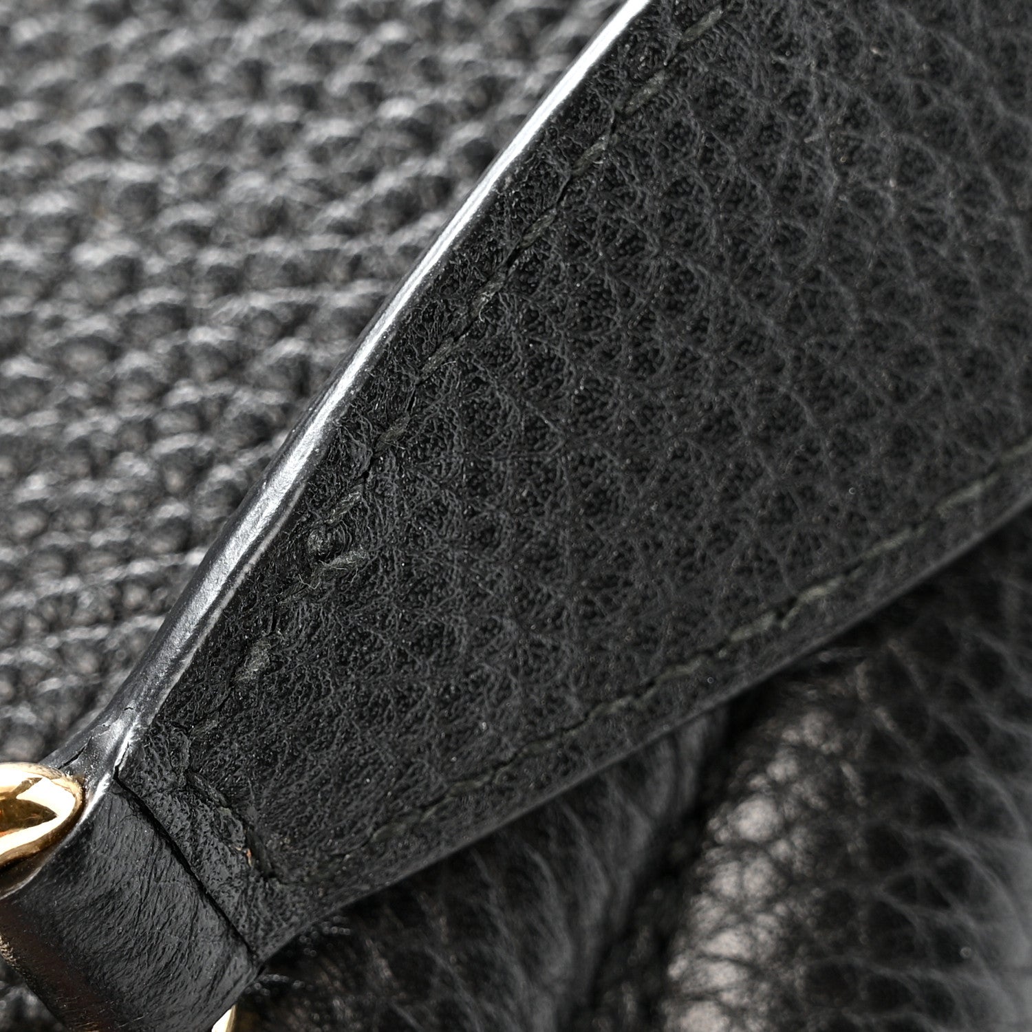 Pebbled Calfskin Medium Soho Chain Shoulder Bag Black