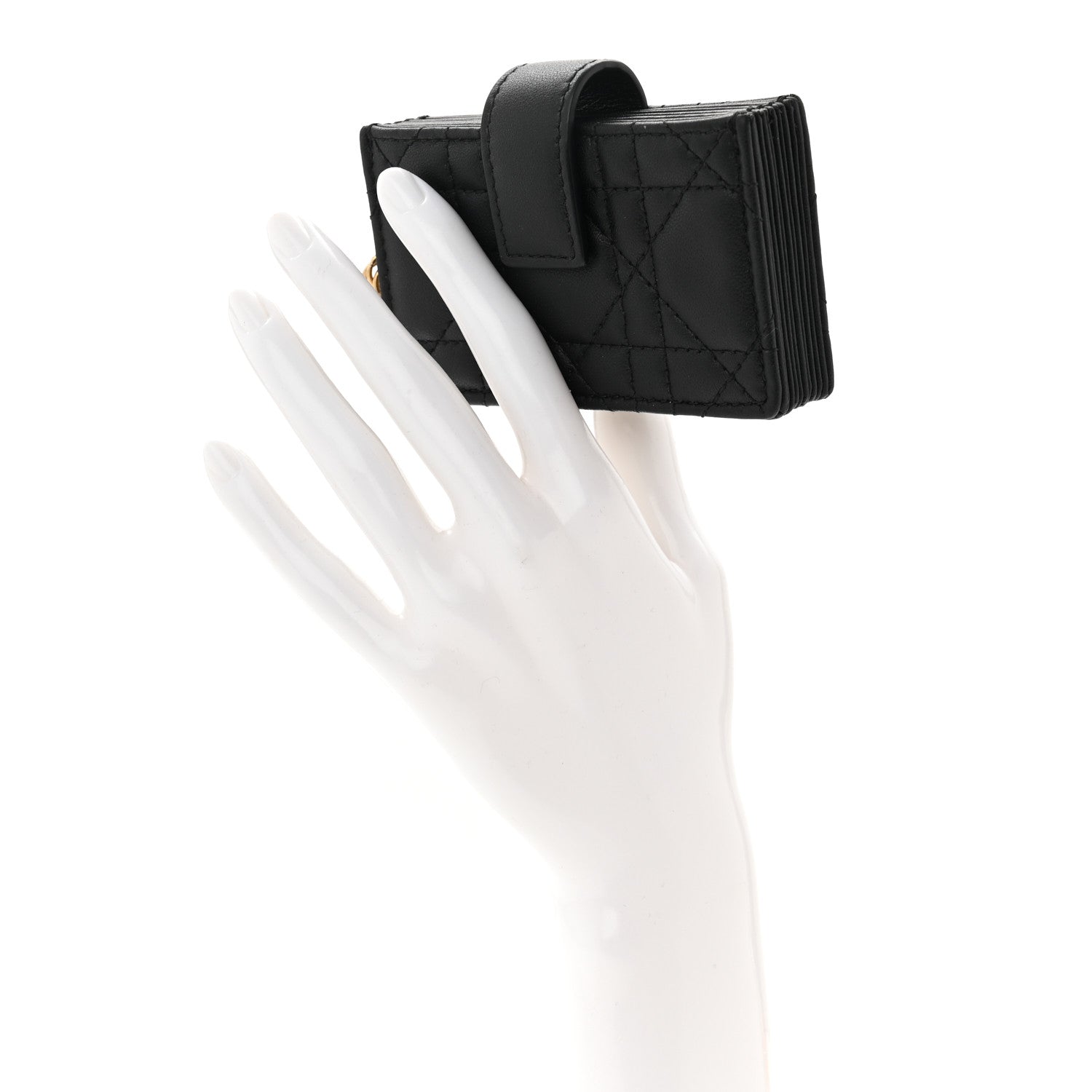 Lambskin Cannage Lady Dior Jasmine 5-Gusset  Holder Black