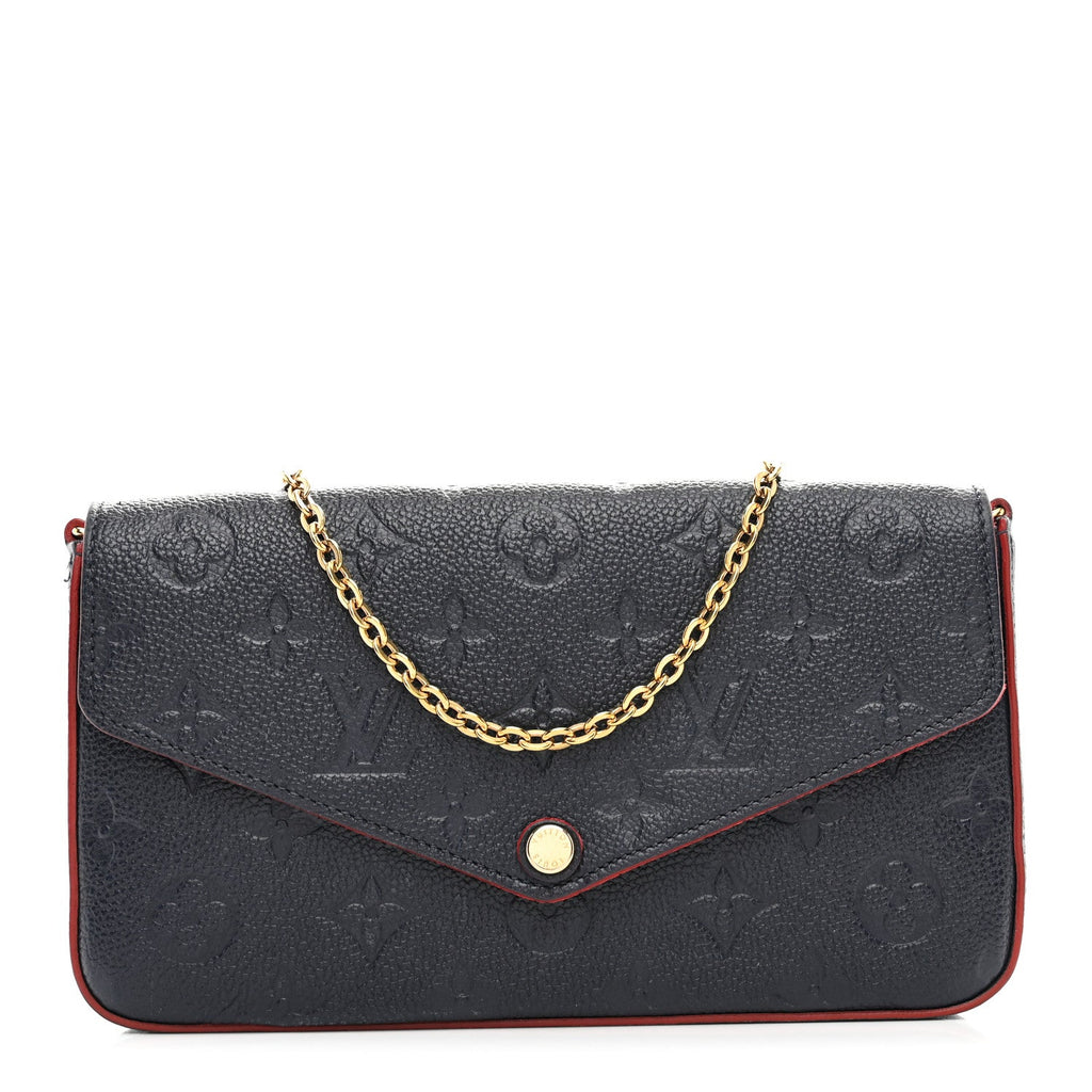 Empreinte Pochette Felicie Chain Wallet Marine Rouge