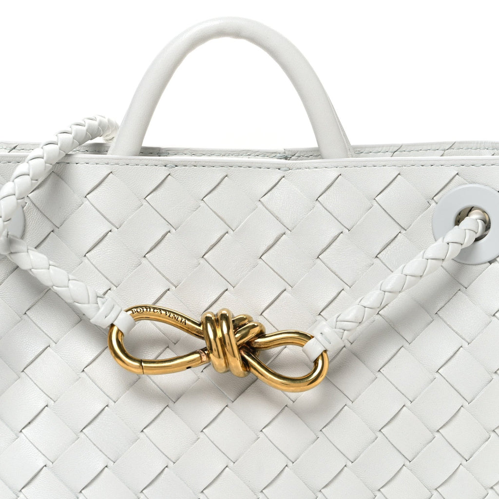 Nappa Intrecciato Small Andiamo Shoulder Bag Hoarfrost