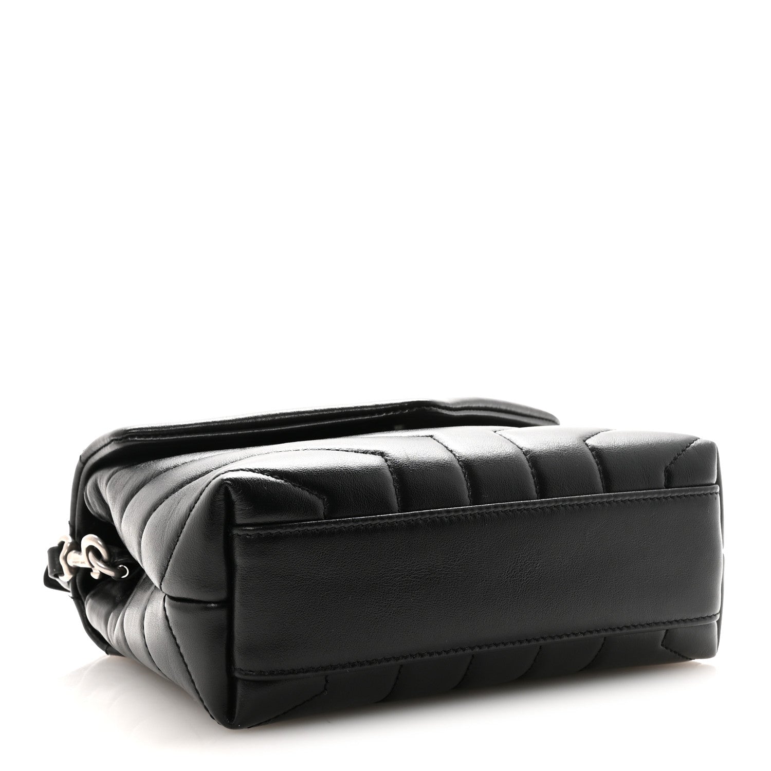 Calfskin Y Quilted Monogram Toy Loulou Crossbody Bag Black