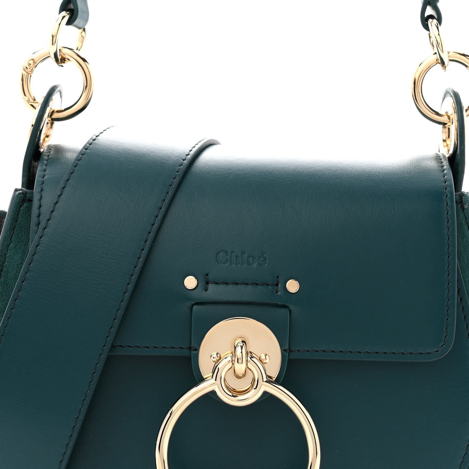 Calfskin Small Tess Bag Rain Forest