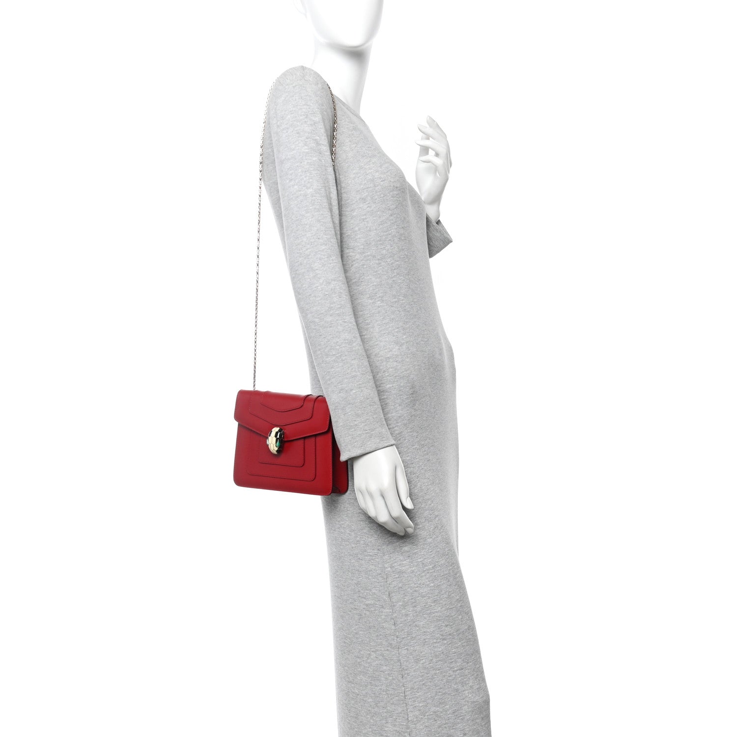 Calfskin Serpenti Forever Crossbody Bag Red