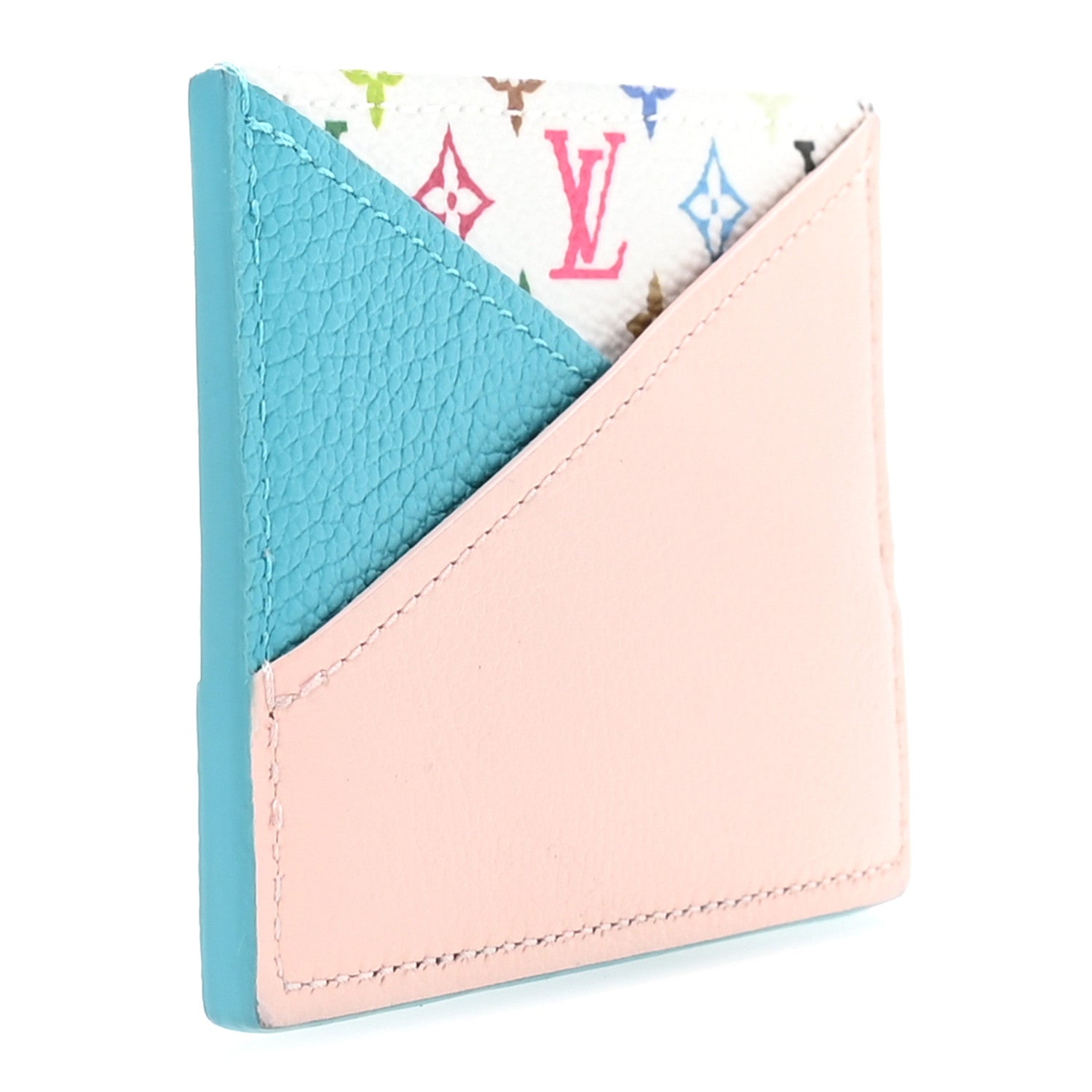 LV X TM Monogram Multicolor Criss-Cross  Holder Kabira Blue Rose