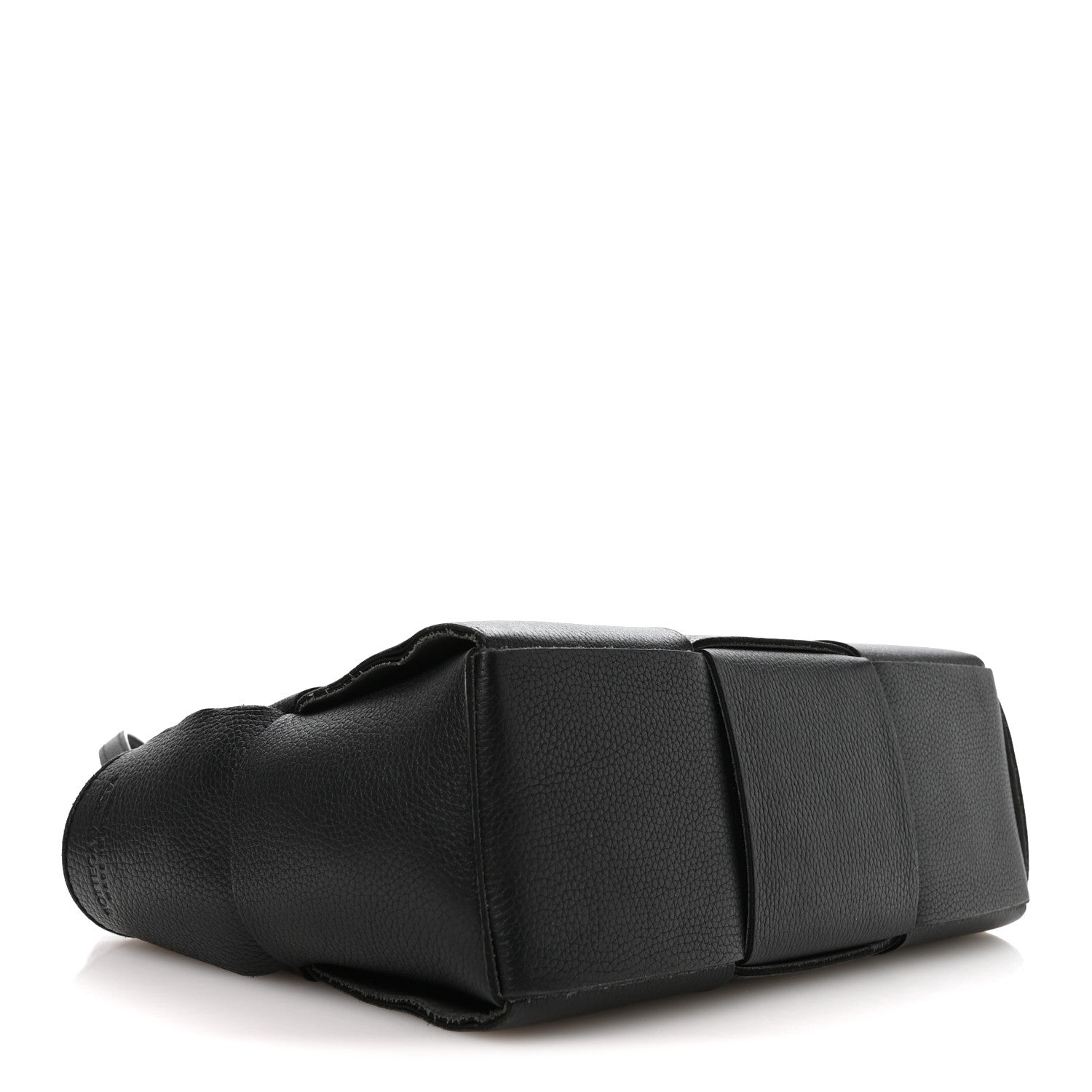 Grained Calfskin Maxi Intrecciato Mini Arco Tote Black