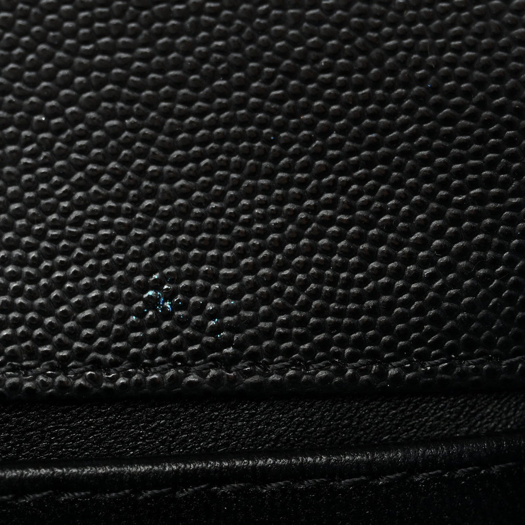 Caviar Quilted Small Boy Flap Black