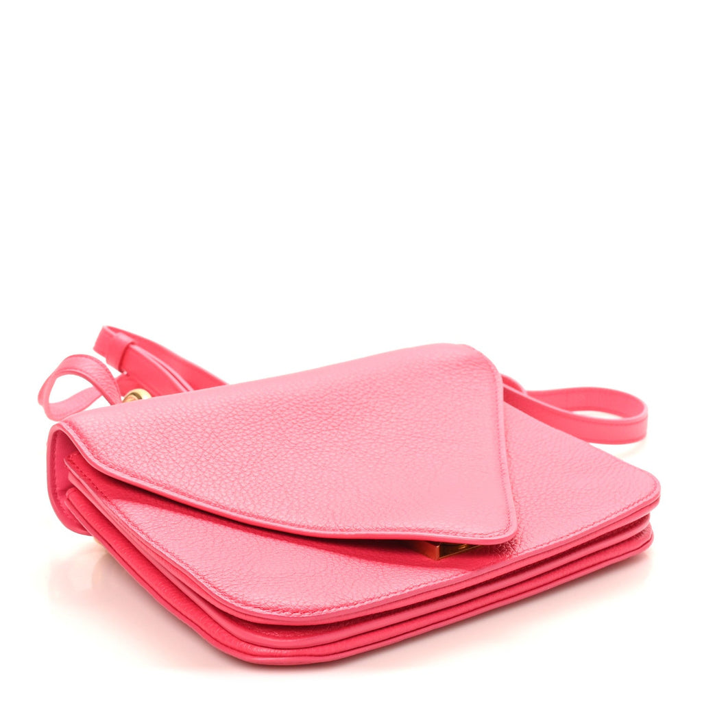 Calfskin Mount Envelope Bag Pink