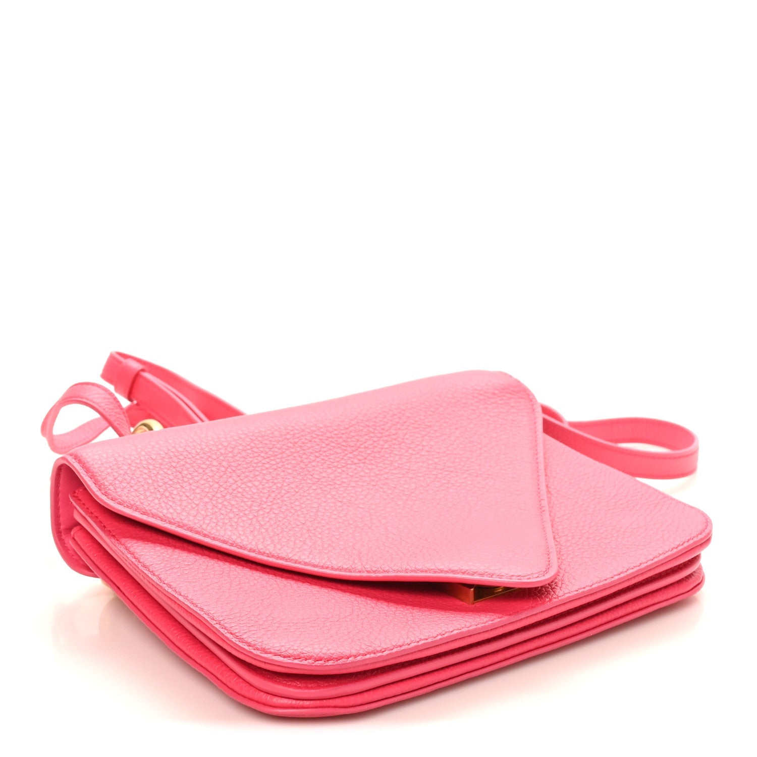 Calfskin Mount Envelope Bag Pink