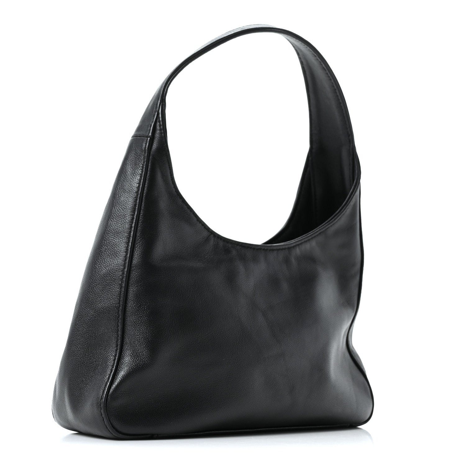 Nappa Mini Triangle Hobo Black