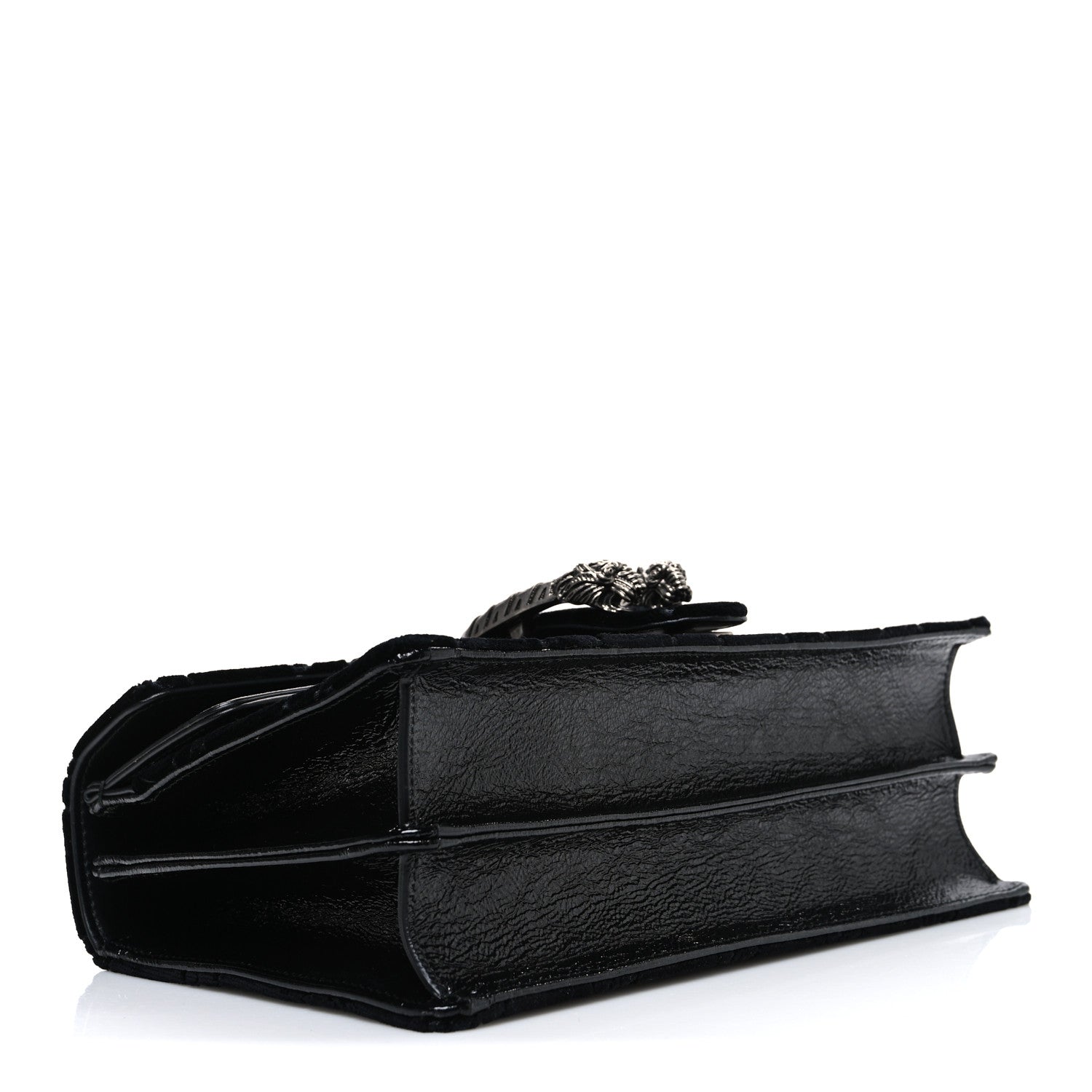 Velvet GG Monogram Small Dionysus Shoulder Bag Black