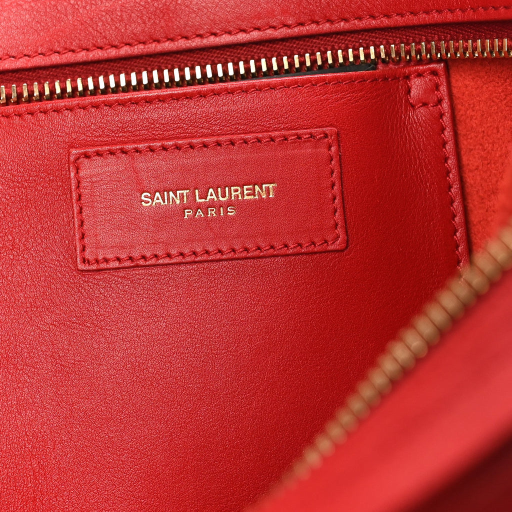 Calfskin Small Classic Y Cabas Red