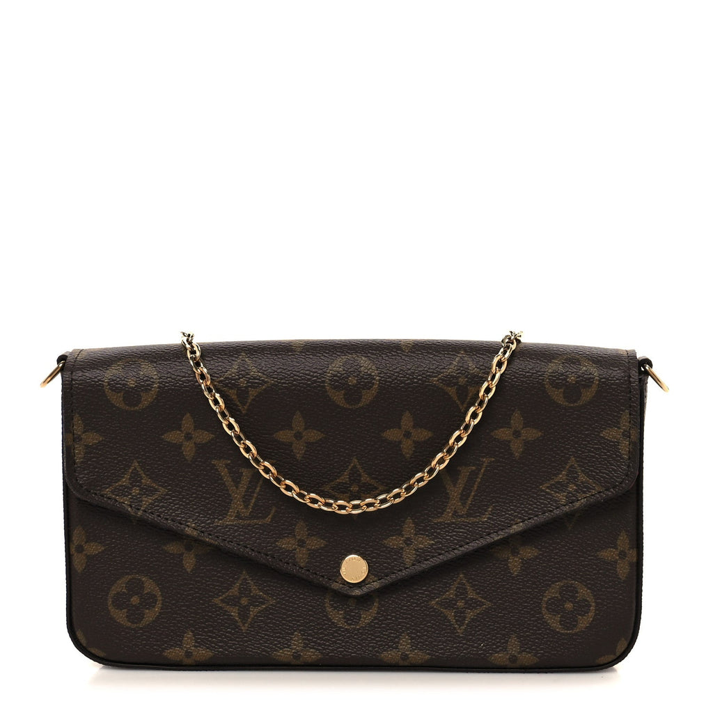 Monogram Pochette Felicie Chain Wallet Fuchsia
