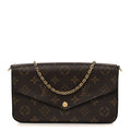 Monogram Pochette Felicie Chain Wallet Fuchsia