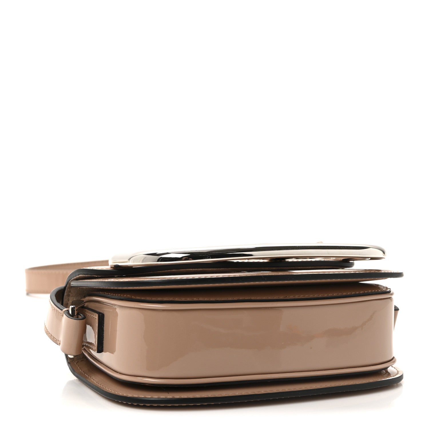 Patent Small Supervee Crossbody Bag Rose Cannelle