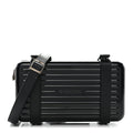 X RIMOWA Aluminum Personal Clutch On Strap Black