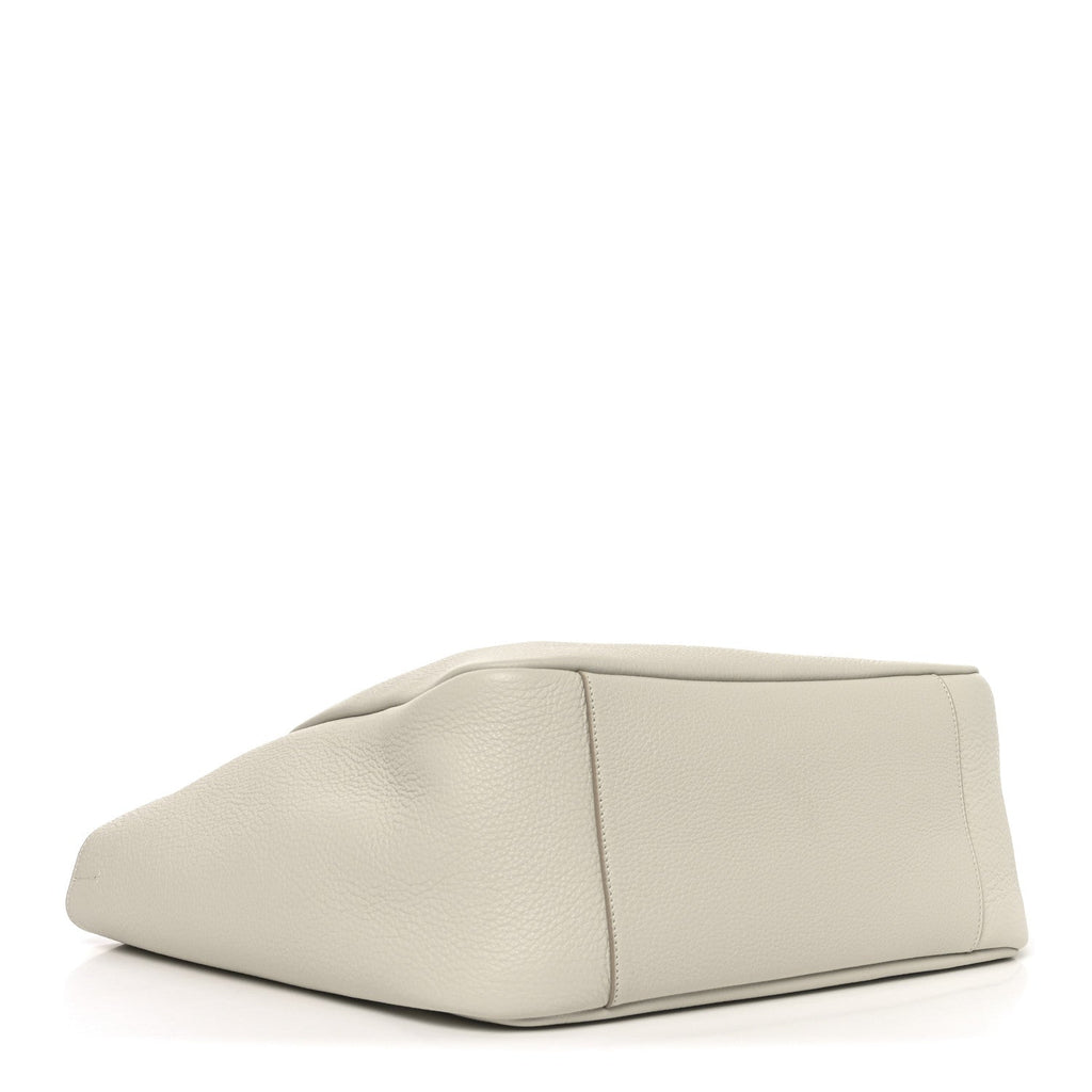 Grained Deerskin Bea Tote Blanc Vintage