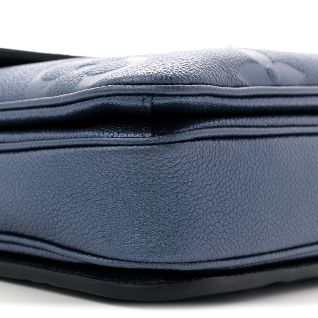 Metallic Empreinte Monogram Giant Pochette Metis Navy Nacre
